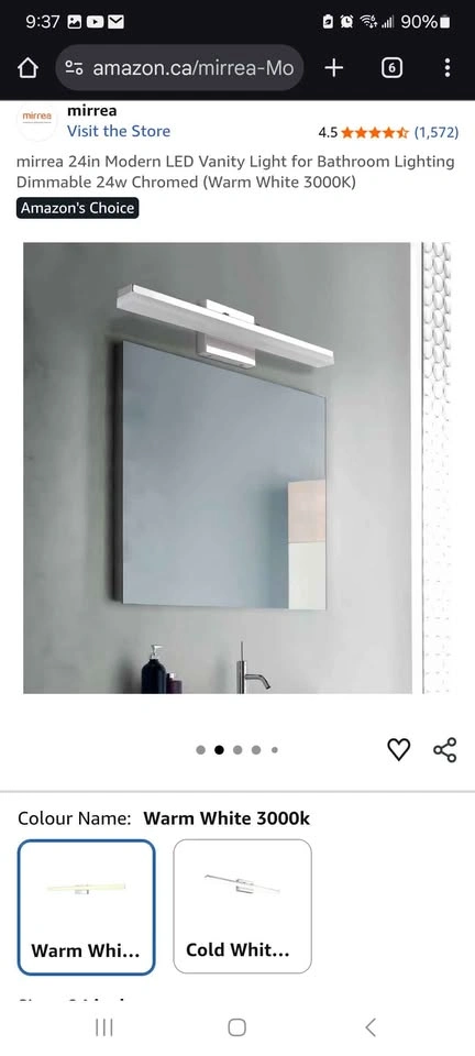 Mirrea 24in Modern LED Vanity Light - photo 2