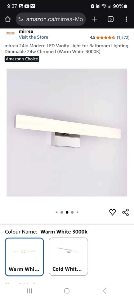 Mirrea 24in Modern LED Vanity Light - photo 3