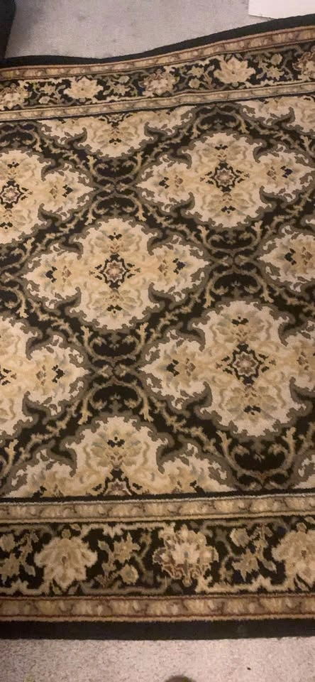 Black / Ivory Wool Throw Rug 8.6' x 5.5' - photo 2
