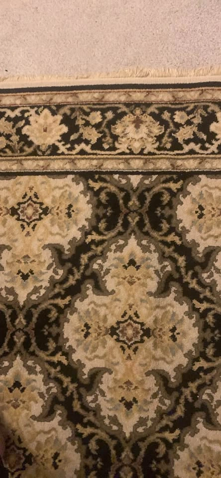 Black / Ivory Wool Throw Rug 8.6' x 5.5' - photo 3