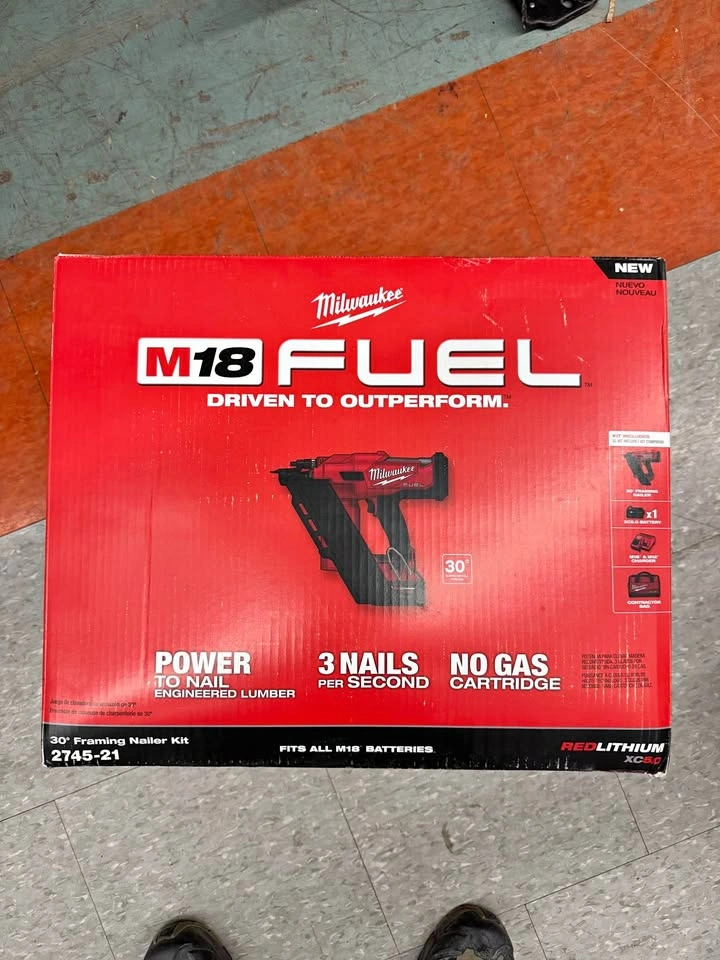 FIRM 550$ M18 FUEL 30 Degree Framing Nailer 5.0Ah Kit