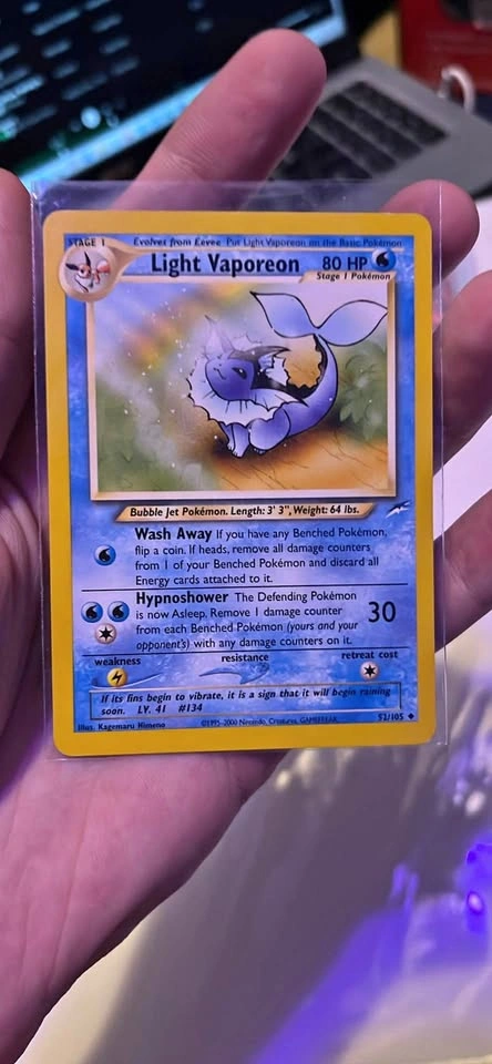 Light Vaporeon uncommon/unlimited neo destiny