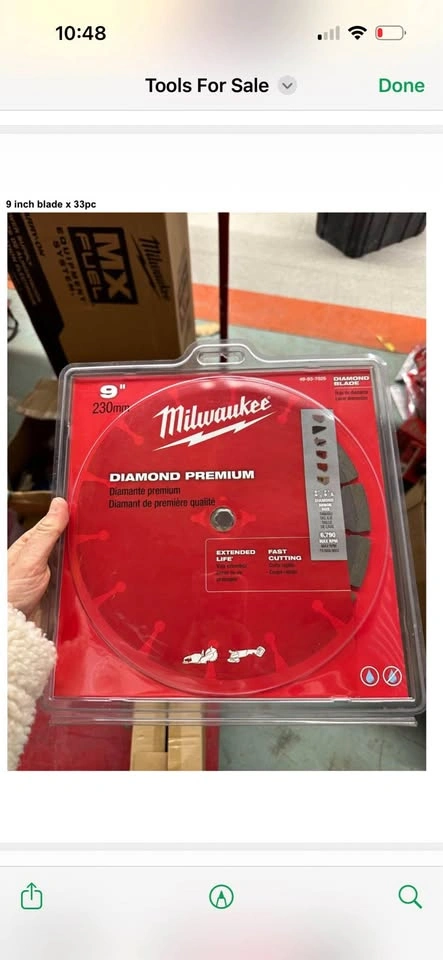 Milwaukee Diamond Premium 9" Concrete Blade
