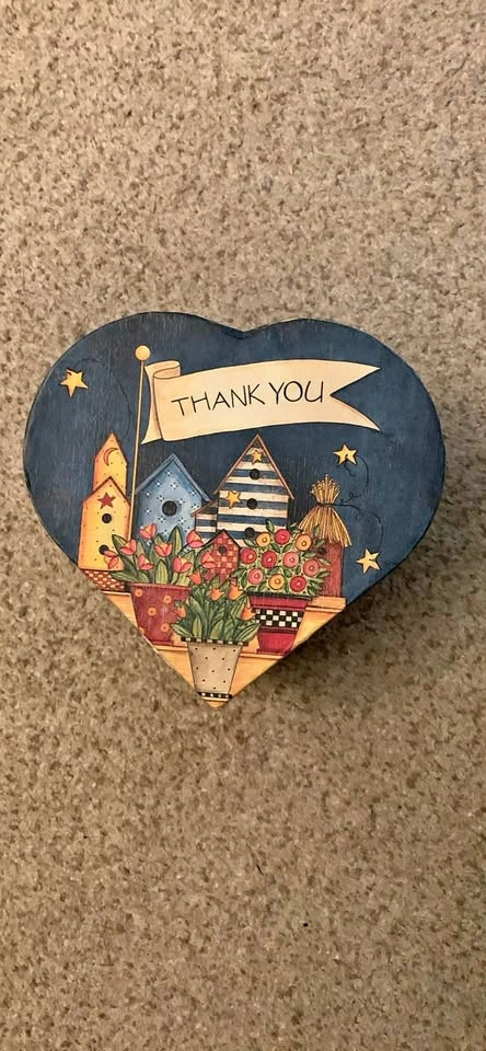 Thank You Box Heart Shape Bird House Design
