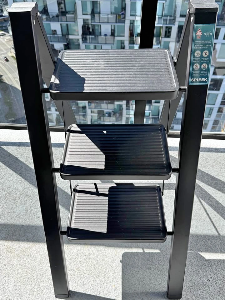 3 Step Folding Ladder Safety Step Stool 150kg Capacity