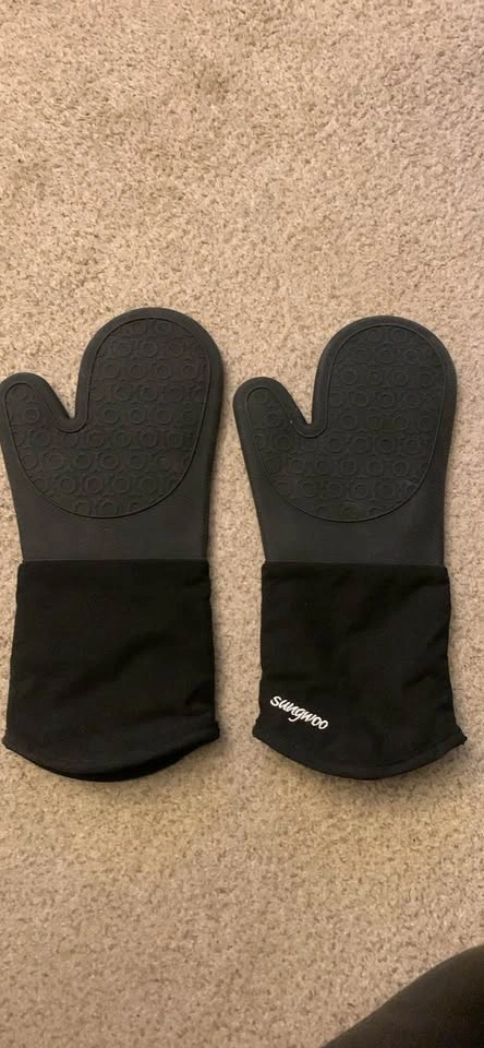Sungwoo Extra Long Silicone Oven Mitts - Heat Resistant - photo 2
