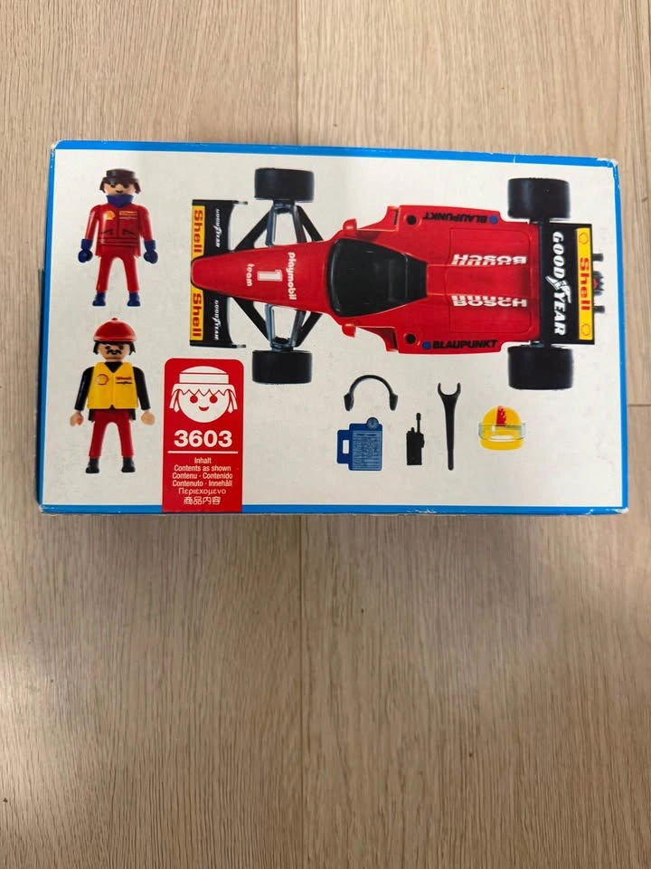 Vintage Playmobil 3603 Formula 1 Race Car Shell Bosch Sealed NIB - photo 3