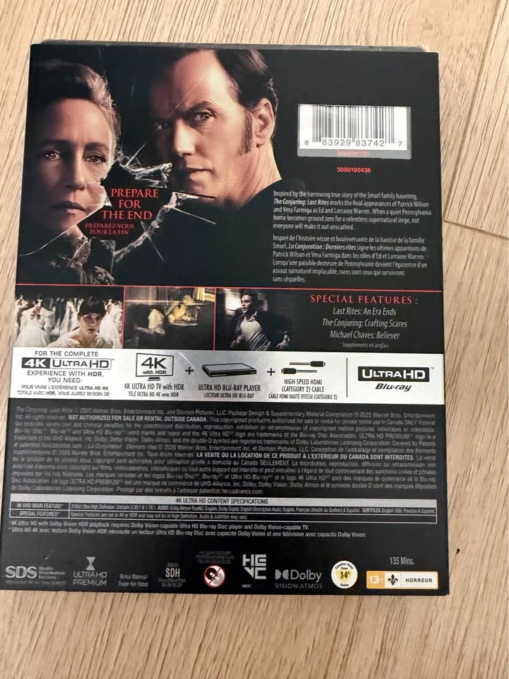 The Conjuring 4 Last Rites 4K Ultra HD Blu-ray New Sealed - photo 2