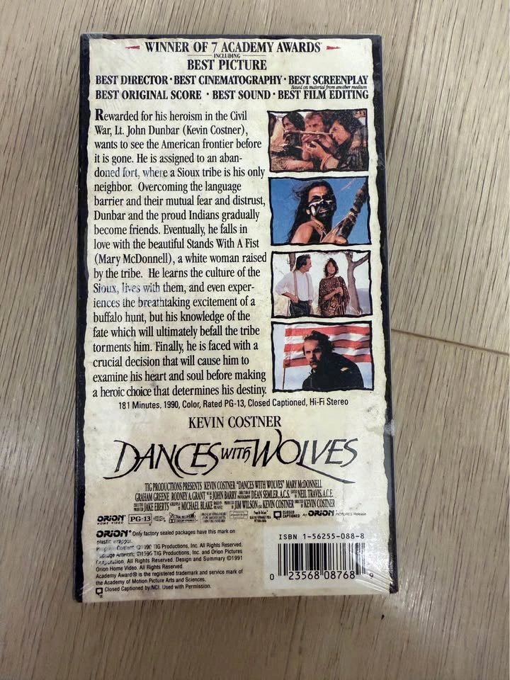 Dances With Wolves VHS Factory Sealed Kevin Costner - photo 2