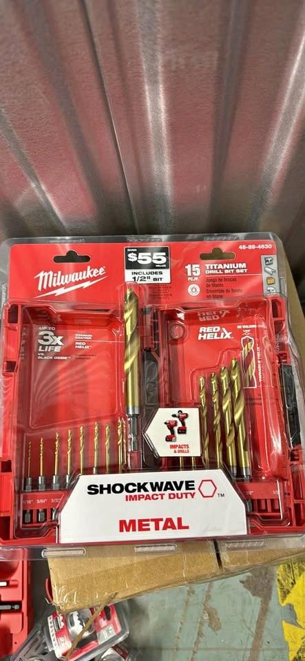 Milwaukee 15 Piece Titanium Drill Bit Set