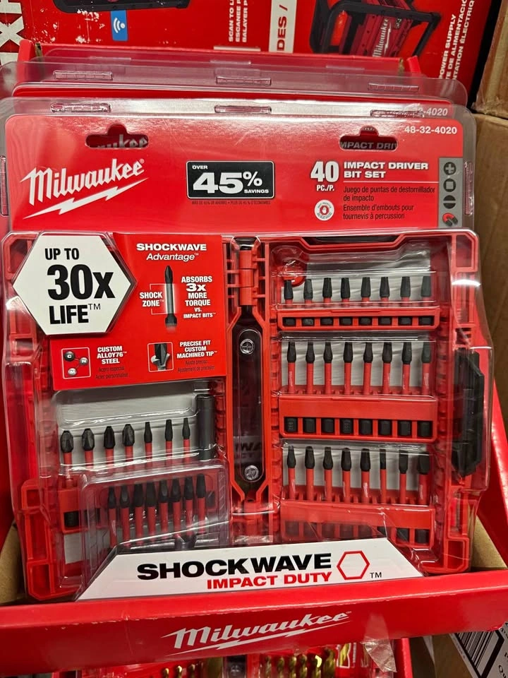 Milwaukee 40 pc Impact Driver Bit Set