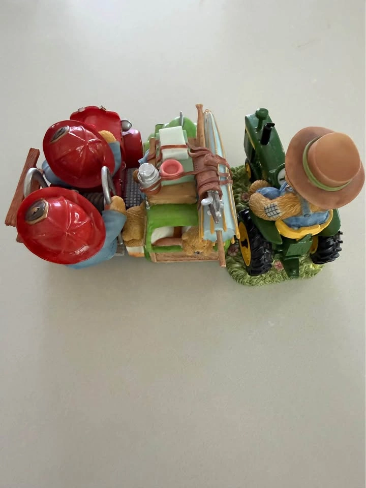Cherished Teddies Figurines Lot Of 3 Fire Truck John Deere Tract - photo 3