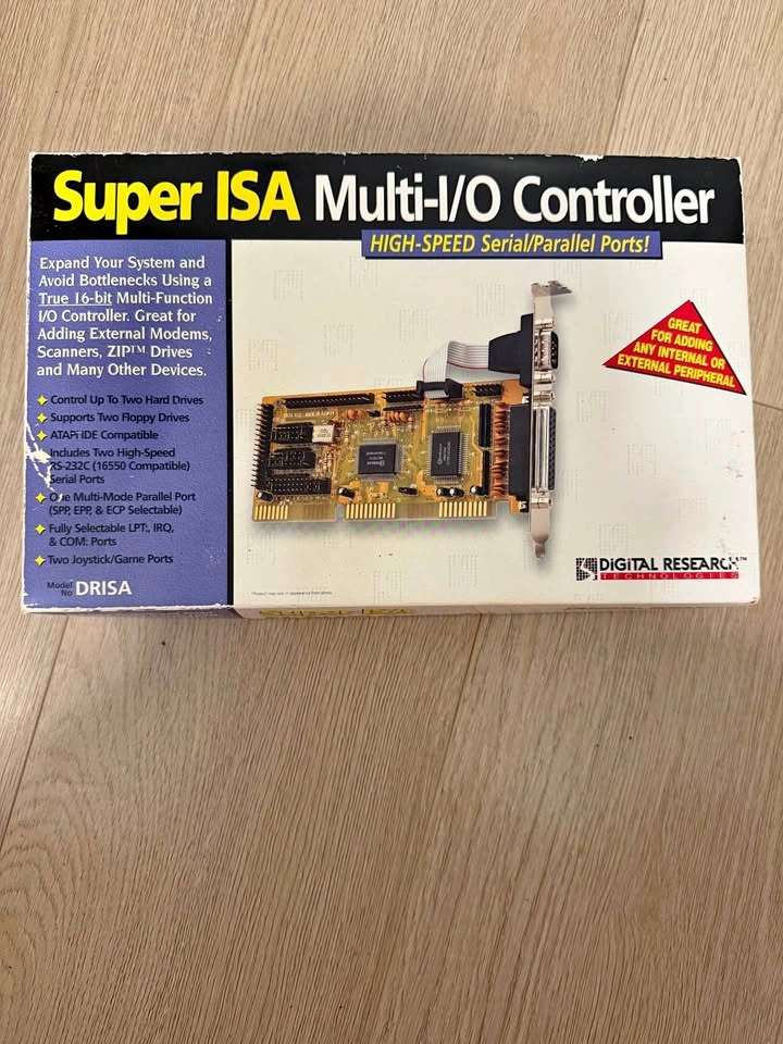Digital Research DRISA ISA Multi I/O Controller Card Complete CI