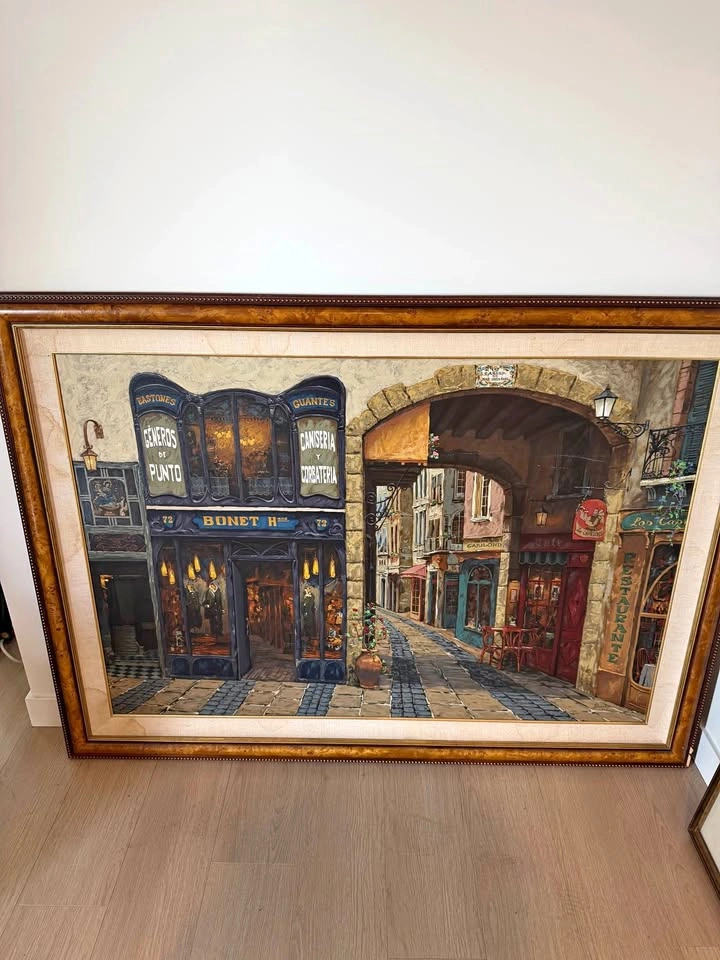 Victor Shvaiko Carrer De Catalonia Canvas 42/325 Framed
