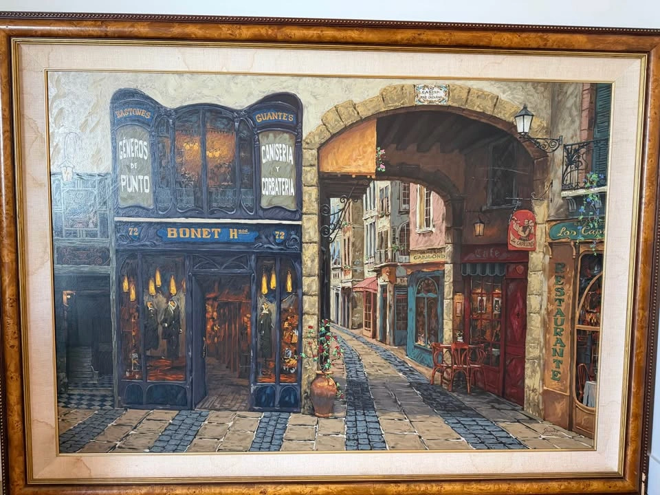 Victor Shvaiko Carrer De Catalonia Canvas 42/325 Framed - photo 2