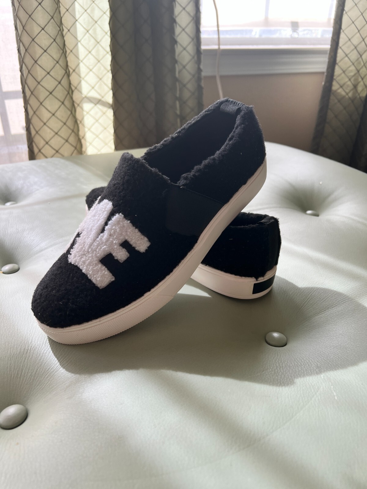 Aldo Women's Sneaker Size 8.5 Slip On Black White LOVE - photo 4
