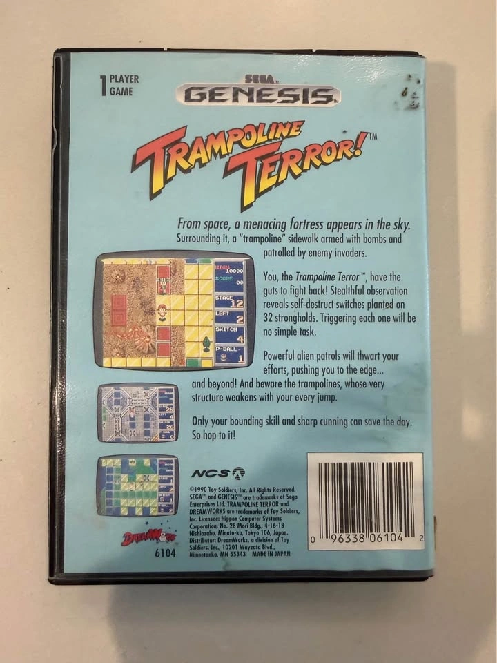 Trampoline Terror Sega Genesis CIB Complete With Manual Tested - photo 2