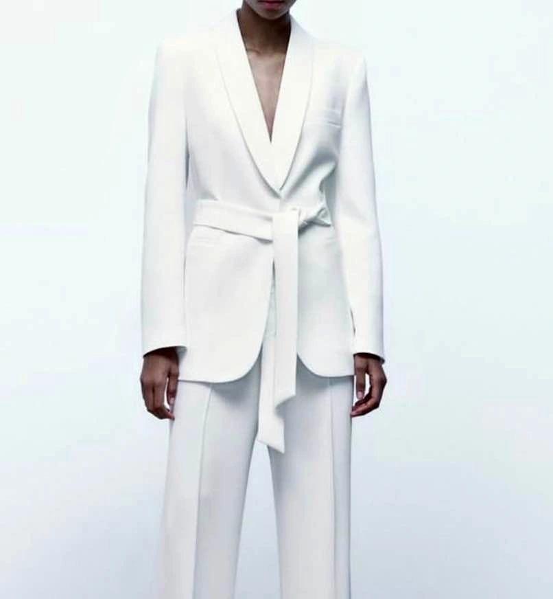 Zara Tuxedo White with Belt
