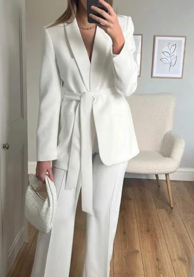 Zara Tuxedo White with Belt - photo 3