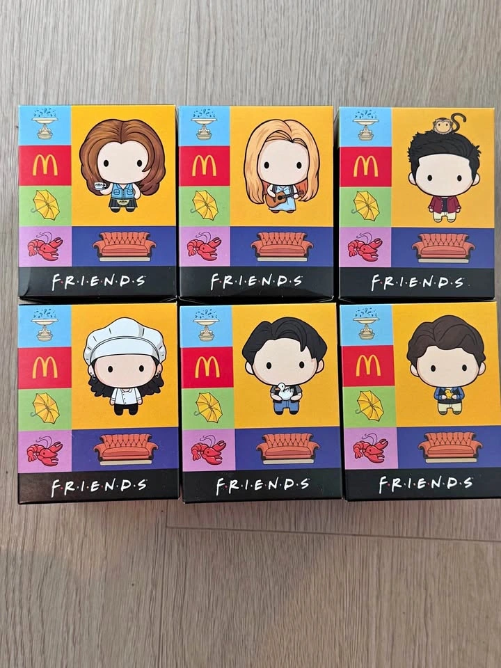 FRIENDS TV Show McDonald's Happy Meal Complete Set Of 6 Mini Fig
