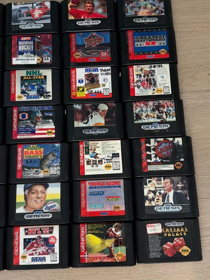 35 Sega Genesis Games Lot: Sports, Wrestling, Racing, NBA Jam, T - photo 3