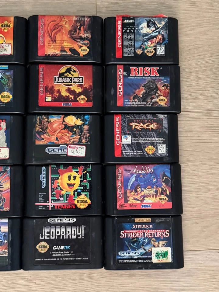 20 Sega Genesis Game Lot Bundle Jurassic Park Aladdin X-Men Prim - photo 3