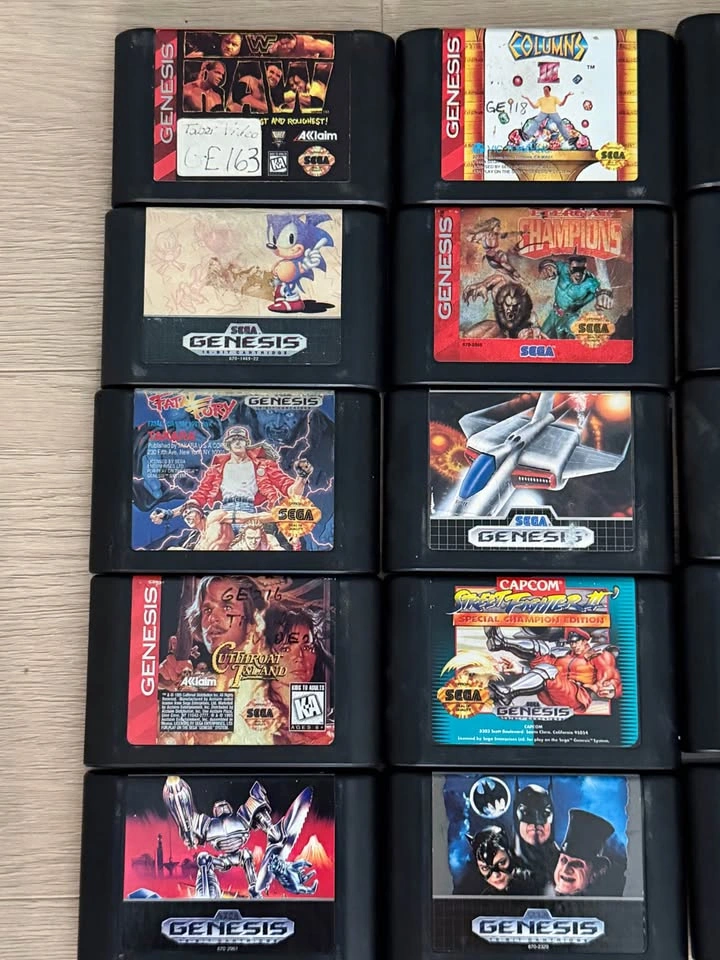 Sega Genesis 20 Game Lot: Mortal Kombat, Sonic, WWF, Vectorman, - photo 2