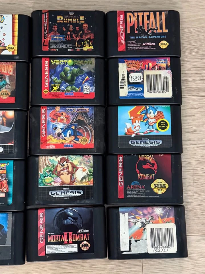 Sega Genesis 20 Game Lot: Mortal Kombat, Sonic, WWF, Vectorman, - photo 3