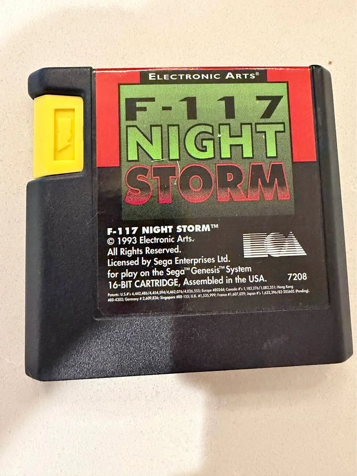 F-117 Night Storm Sega Genesis EA 1993 Tested Cartridge