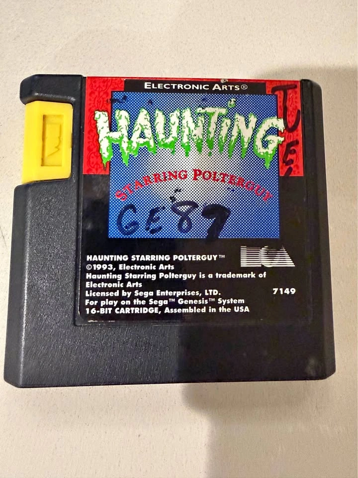 Haunting Starring Polterguy Sega Genesis Game Cartridge Tested E