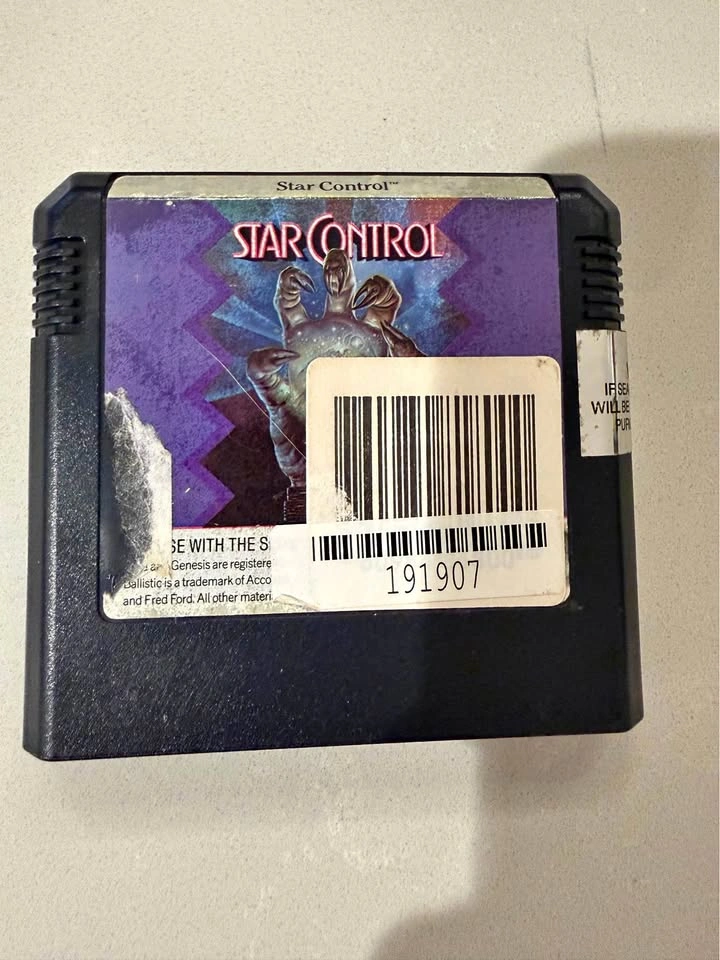 Star Control Sega Genesis Game Cartridge Tested Accolade Rare