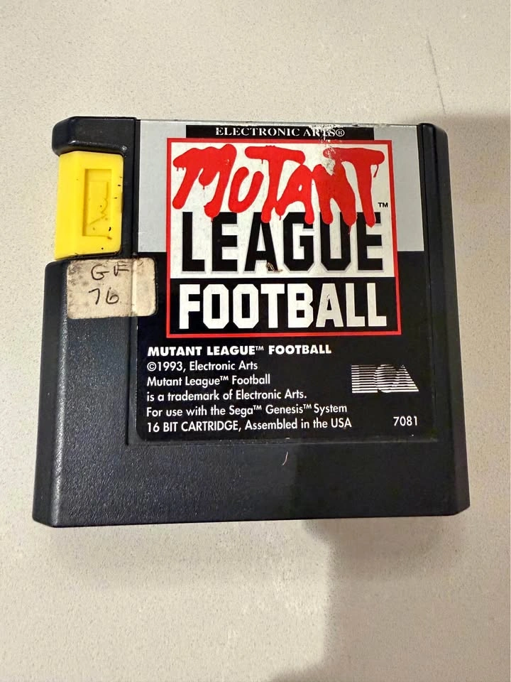 Mutant League Football Sega Genesis Game Cartridge Tested EA Rar