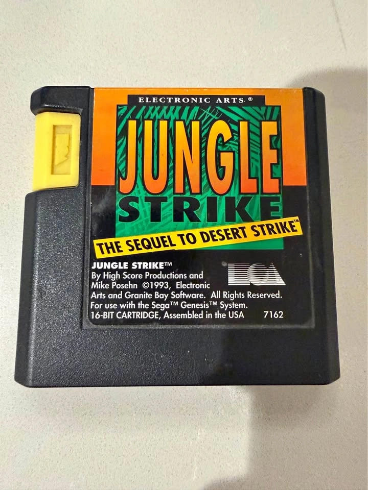 Jungle Strike Sega Genesis Game Cartridge Tested EA