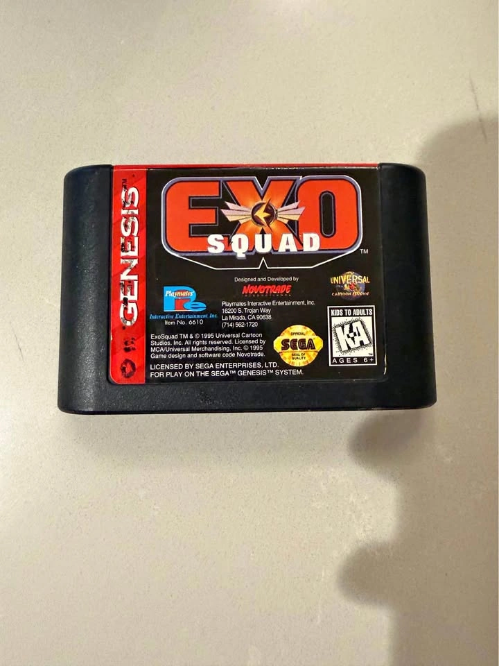 Exo Squad Sega Genesis Game Cartridge Tested Authentic Rare