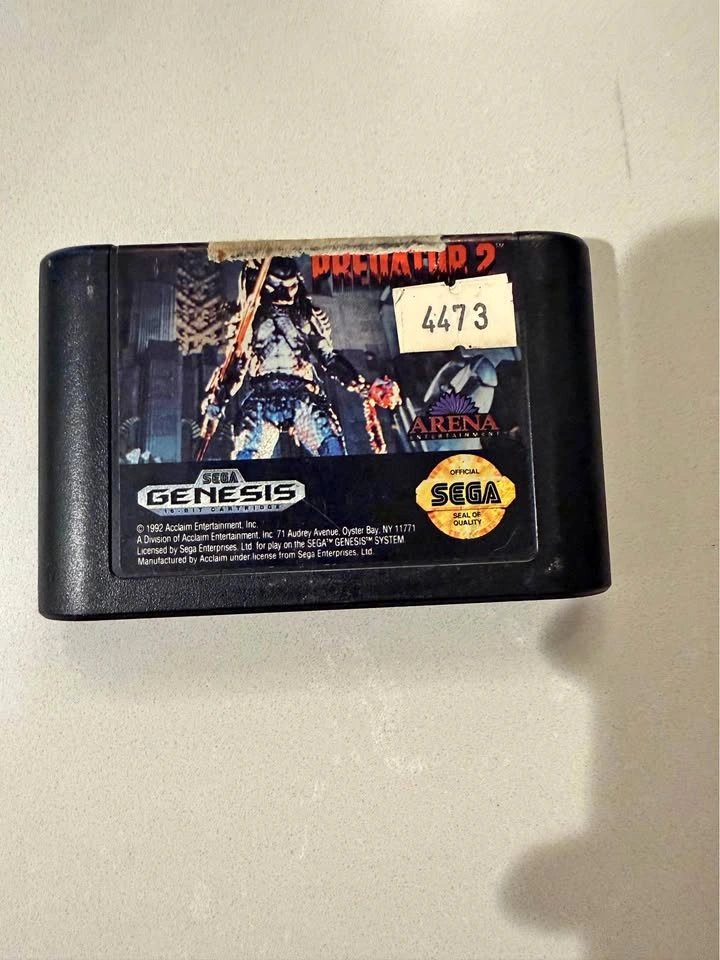 Predator 2 Sega Genesis Game Cartridge Tested Authentic Acclaim