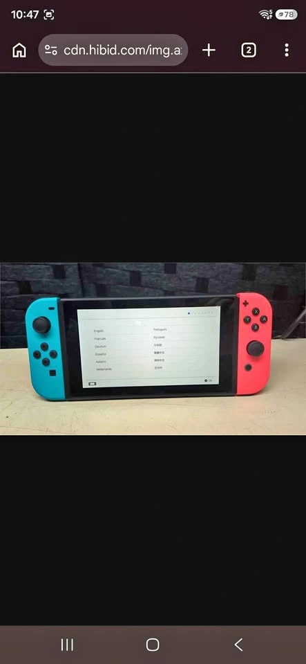 Nintendo Switch Blue & Neon Red