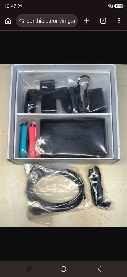 Nintendo Switch Blue & Neon Red - photo 4