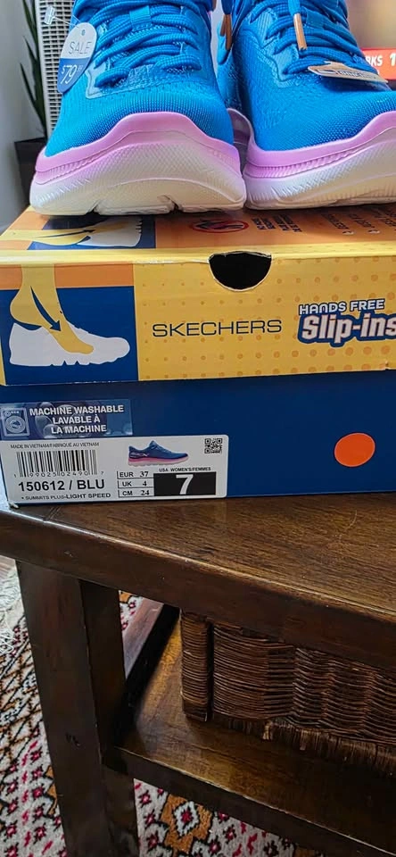 Skechers Summits Plus-Light Speed Slip-ins Women's 7 Blue Pink - photo 3