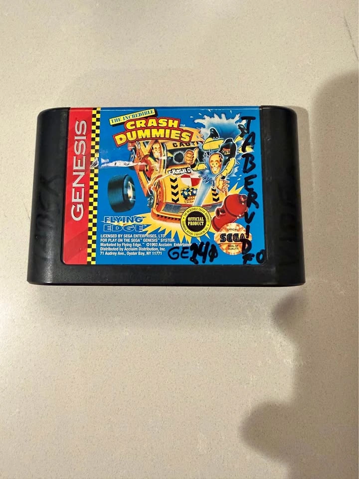 The Incredible Crash Dummies Sega Genesis Authentic Cartridge Te