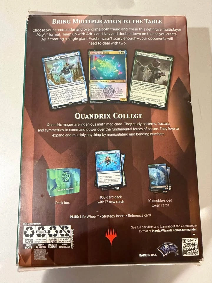 Strixhaven Commander Deck: Quantum Quandrix MTG Brand New Sealed - photo 2