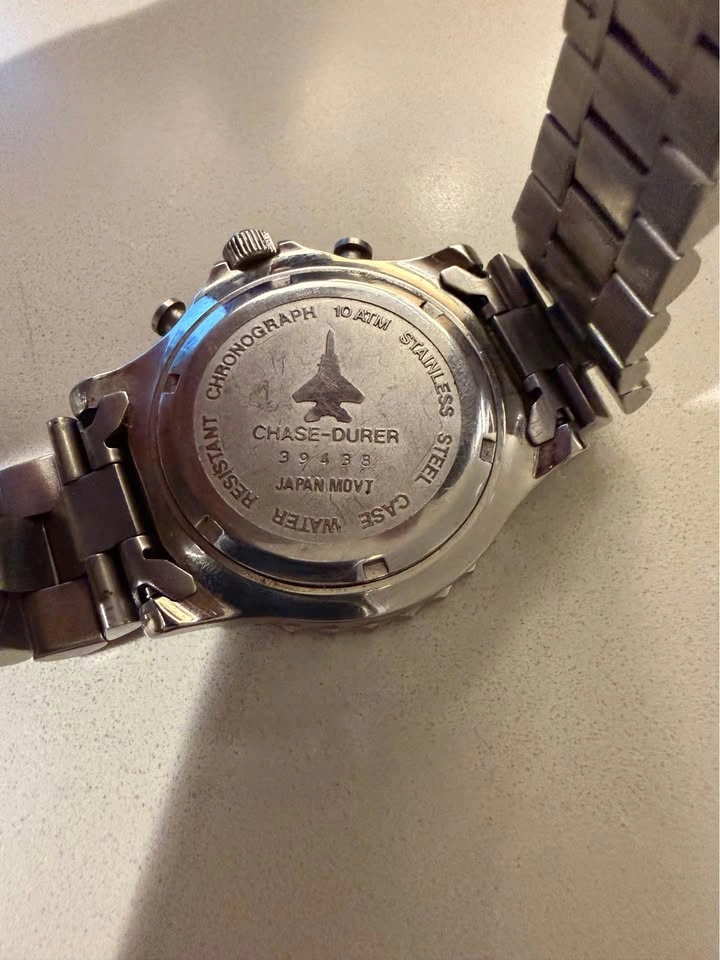 Vintage 90s Chase Durer Pilot Commander X Chronograph Watch 40mm - photo 2