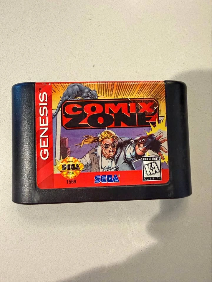 Comix Zone Sega Genesis Authentic Cartridge Rare Classic Beat Em