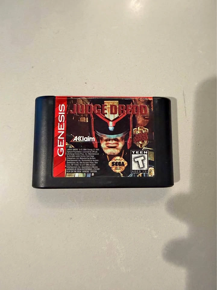 Judge Dredd Sega Genesis Authentic Cartridge