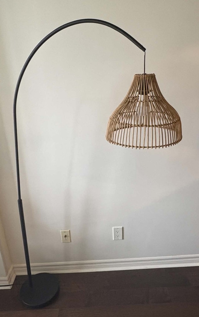 Arched Rattan Floor Lamp