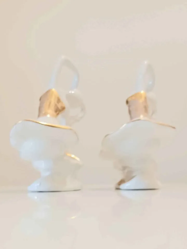 Vtg.Italian Capodimonte Hand Crafted Porcelain Pair of Ballerina image indicator(4)
