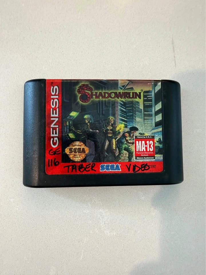 Shadowrun Sega Genesis Authentic Tested Cartridge Only RPG
