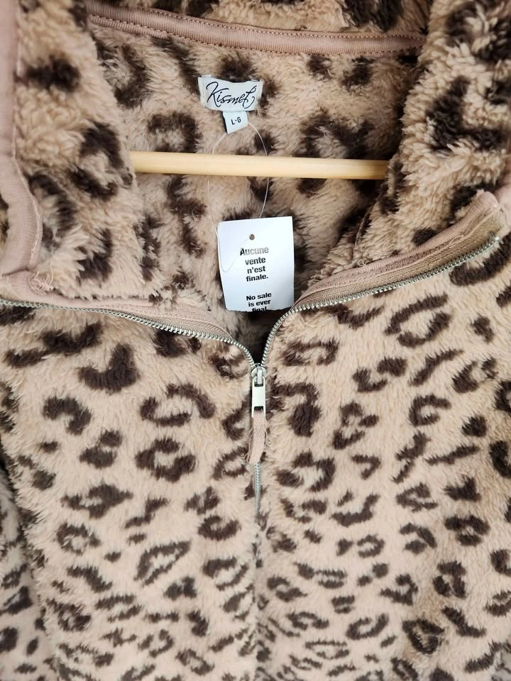 Fleece Leopard Print Sweater - Bootlegger - photo 2