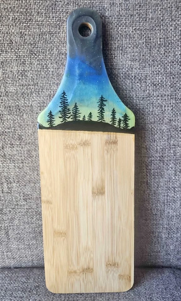 Charcuterie board Northern Lights Glow in the Dark