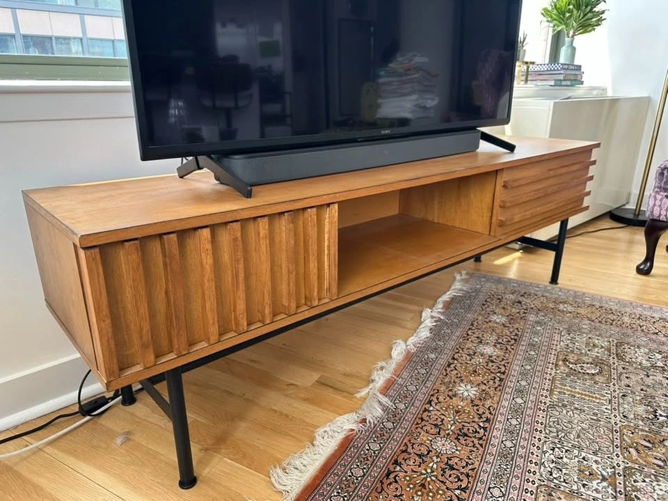 TV Stand – Blonde Oak, Like New