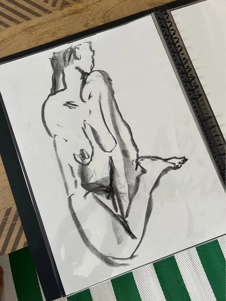 Charcoal Figure Drawing - Original - Wall Art - 18x24” - photo 3